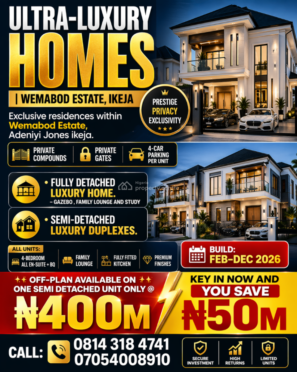 4bed Semi Detached Duplex, Adeniyi Jones Ikeja, Ikeja, Lagos, Semi-detached Duplex for Sale