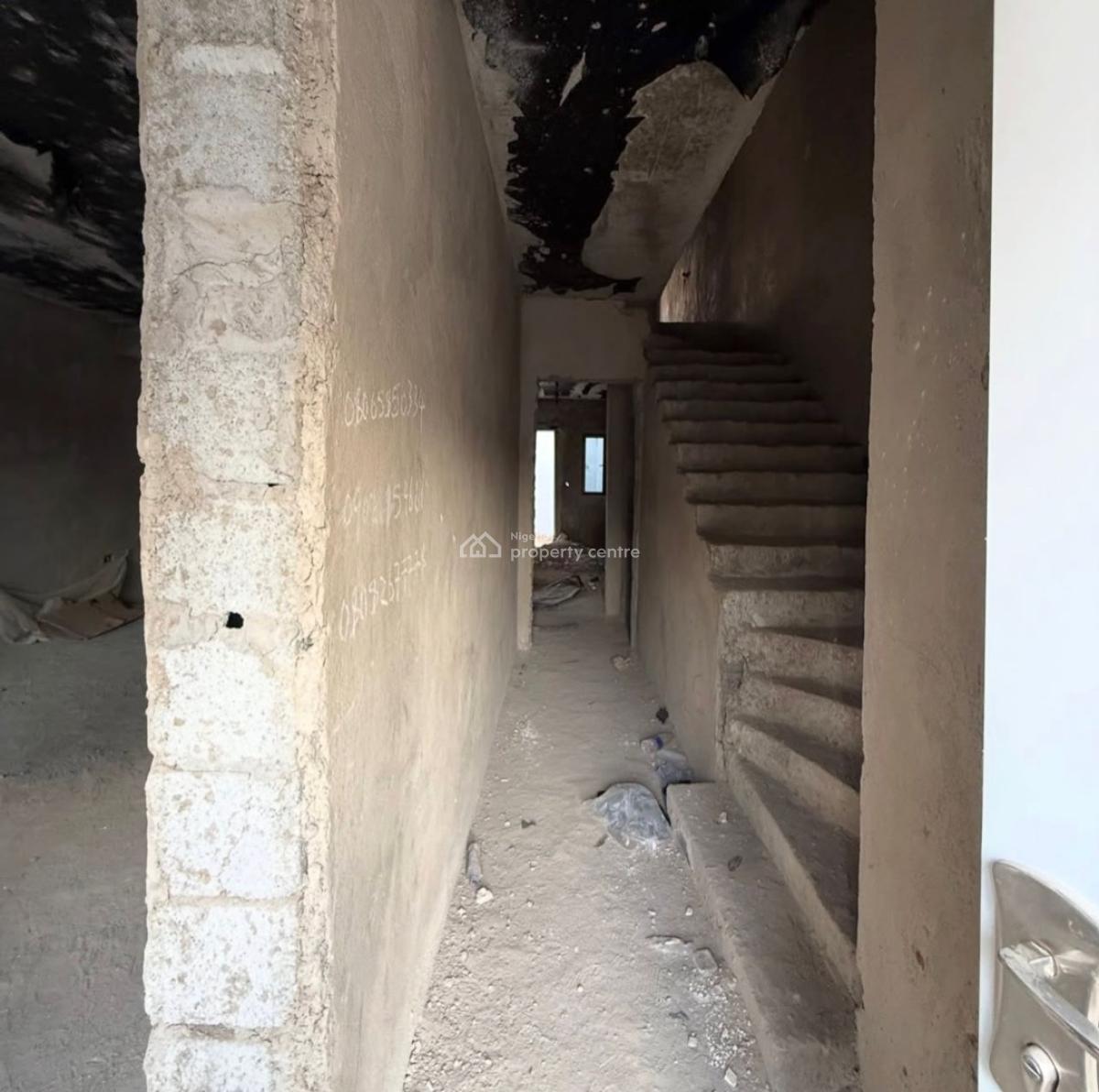 4 Bedroom Solidly Built Semi Finished Terrace Duplex,bq, Secured Axis, Secured Neighborhood, Jahi, Abuja, Terraced Duplex for Sale