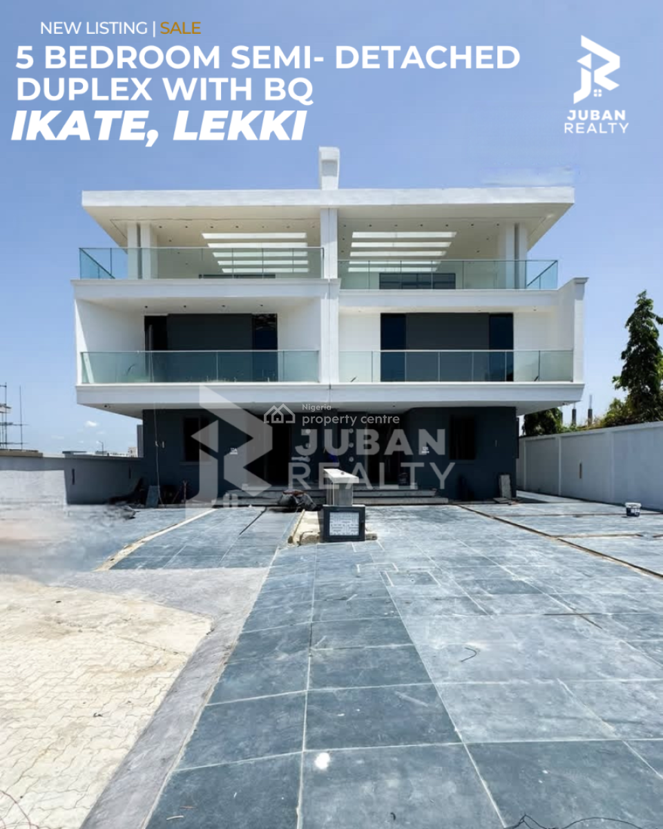 5 Bedroom Semi Detached Duplex with Bq, Ikate, Lekki, Lagos, Semi-detached Duplex for Sale