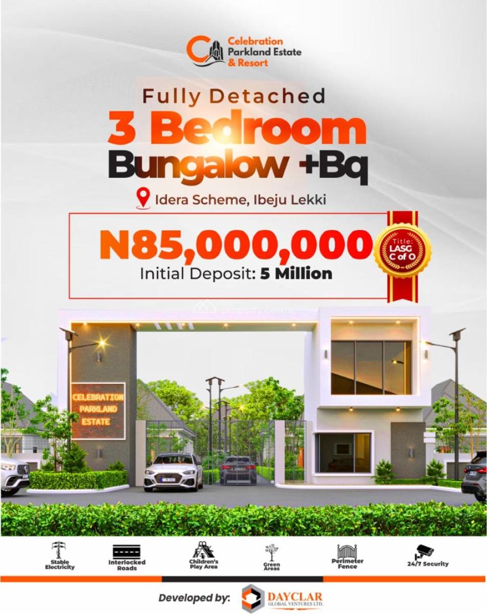 3 Bedroom Bungalow with Bq, Ibeju Lekki, Lagos, Detached Bungalow for Sale