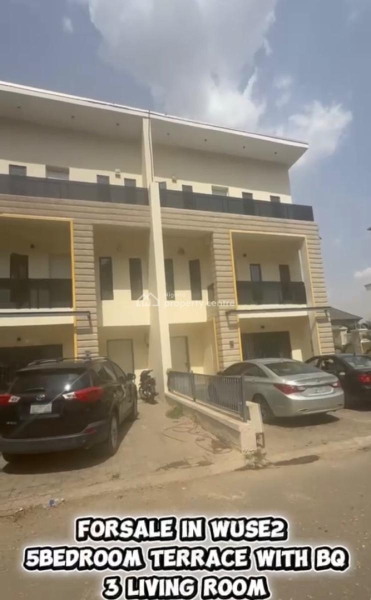 5 Bedrooms with Bq, 3 Living Rooms, Wuse 2, Abuja, Terraced Duplex for Sale