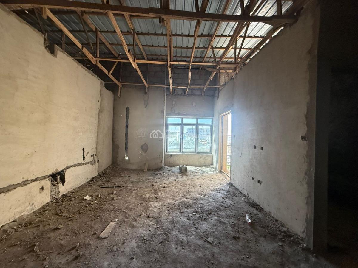 Well Buit 4 Bedroom Semi Finished Terrace Duplex with Bq, Tarred Road., Serene and Well Secured Neighborhood, Mabushi, Abuja, Terraced Duplex for Sale