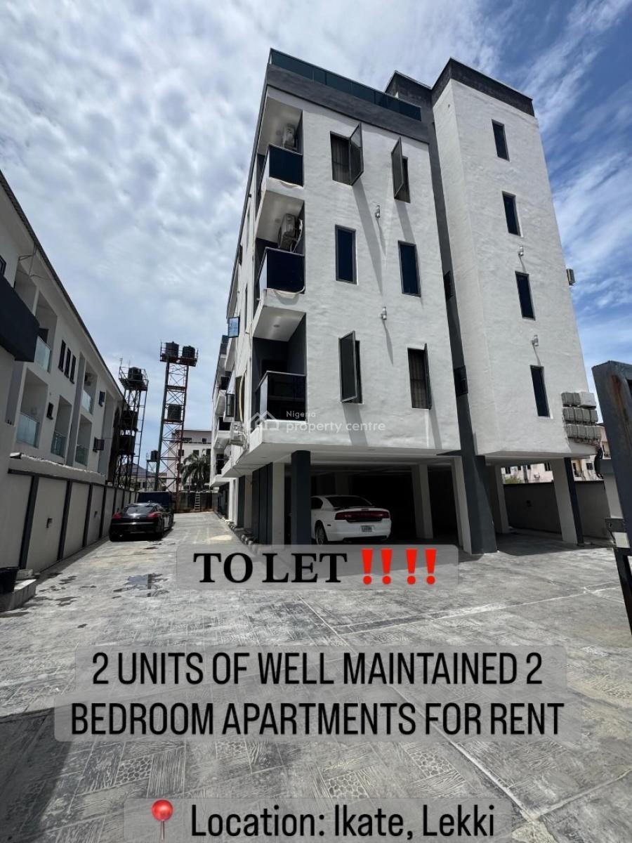 2 Units of Well Maintained 2 Bedroom Apartments, Ikate, Ikate, Lekki, Lagos, Flat / Apartment for Rent