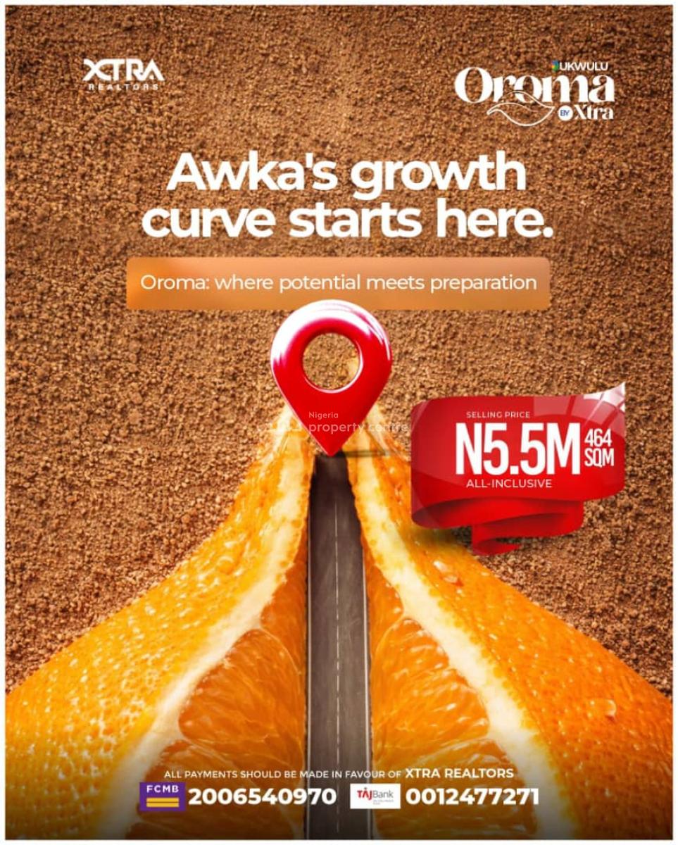 464sqm per Plots with Registered Survey and Deed, Oroma Estate at Ukwulu By Anambra State University Igbariam Campus, Dunukofia, Anambra, Mixed-use Land for Sale