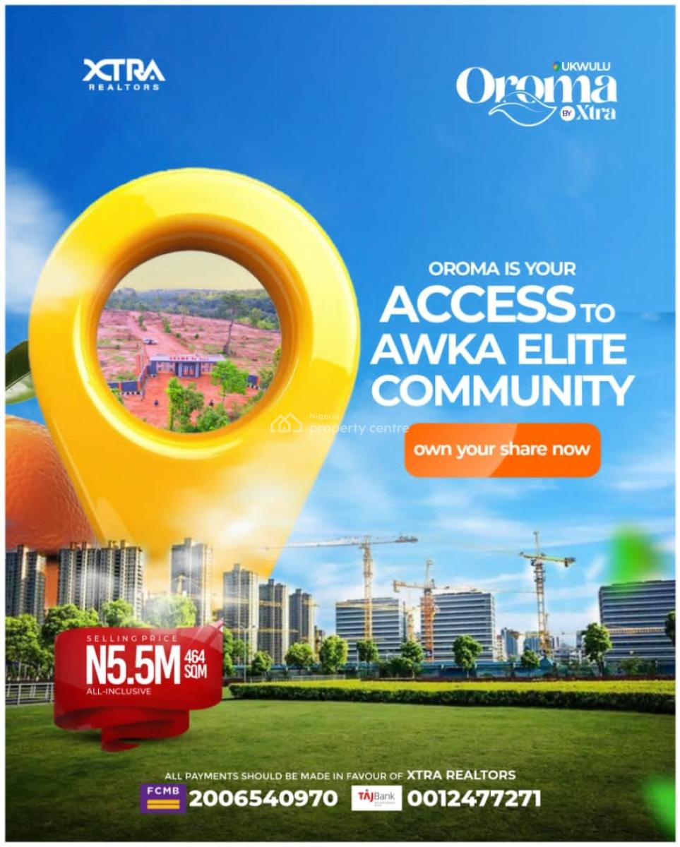 464sqm per Plots with Registered Survey and Deed, Oroma Estate at Ukwulu By Anambra State University Igbariam Campus, Dunukofia, Anambra, Mixed-use Land for Sale