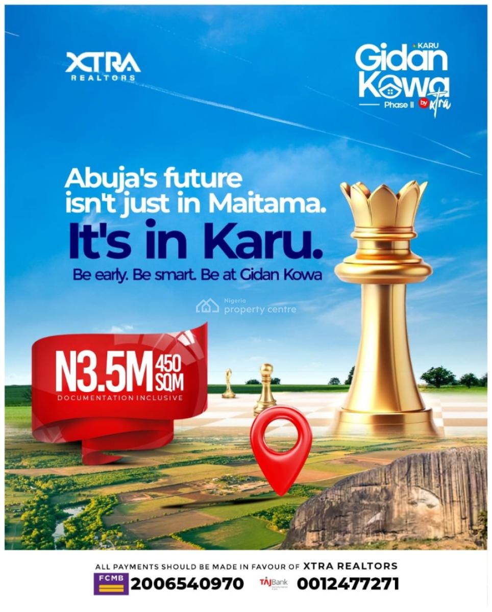 464sqm per Plots with Registered Survey and Deed of Assignment, Karu,nasarawa, Karu, Nasarawa, Residential Land for Sale
