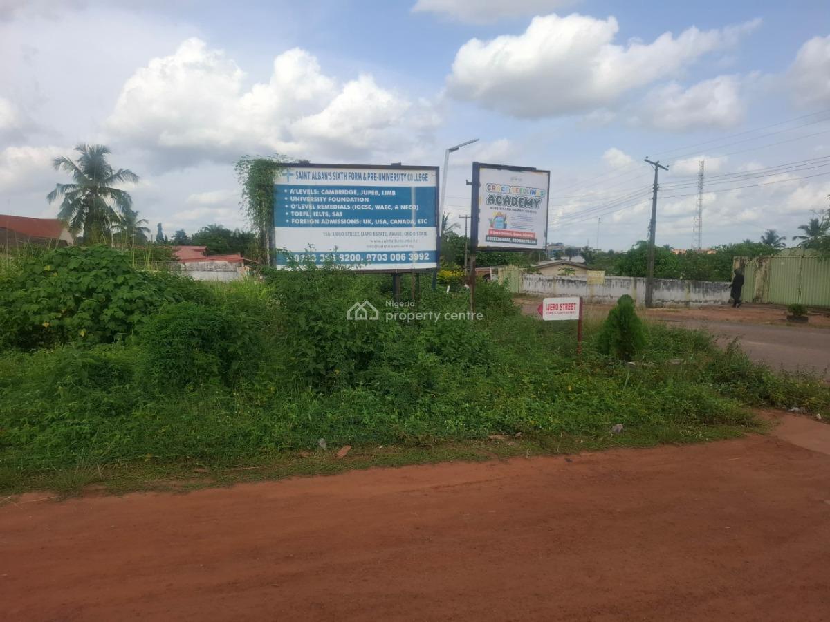 Corner Piece Plots of Land Facing Tarred Road, Ijapo Estate, Akure, Ondo, Land for Sale