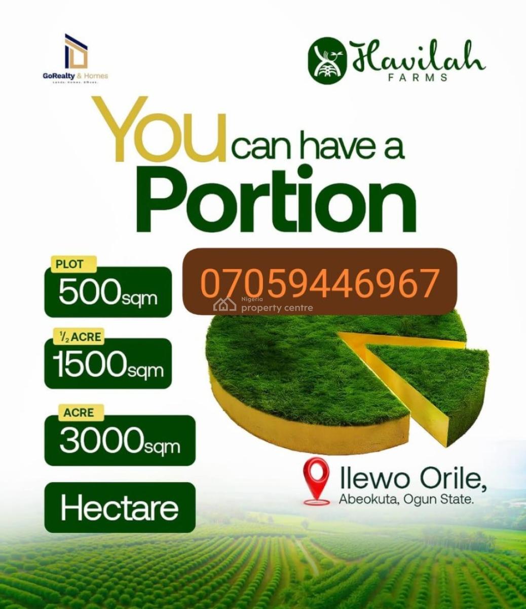 Plots and Acres of Affordable Farmland, Ilewo Orile, Abeokuta North, Ogun, Mixed-use Land for Sale