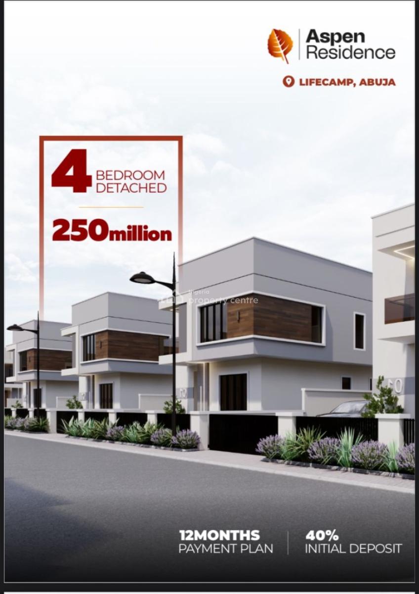 an Off-plan of 4 Bedroom Detached Duplex, Life Camp, Abuja, House for Sale