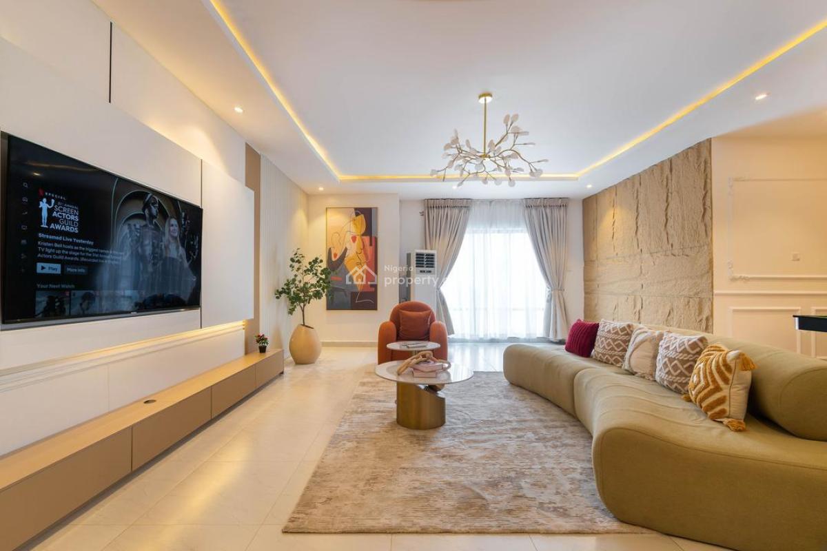 Luxurious 3 Bedroom Apartment, with a Sea View From The Masters Room., Lekki Phase 1, Lekki, Lagos, Terraced Duplex Short Let