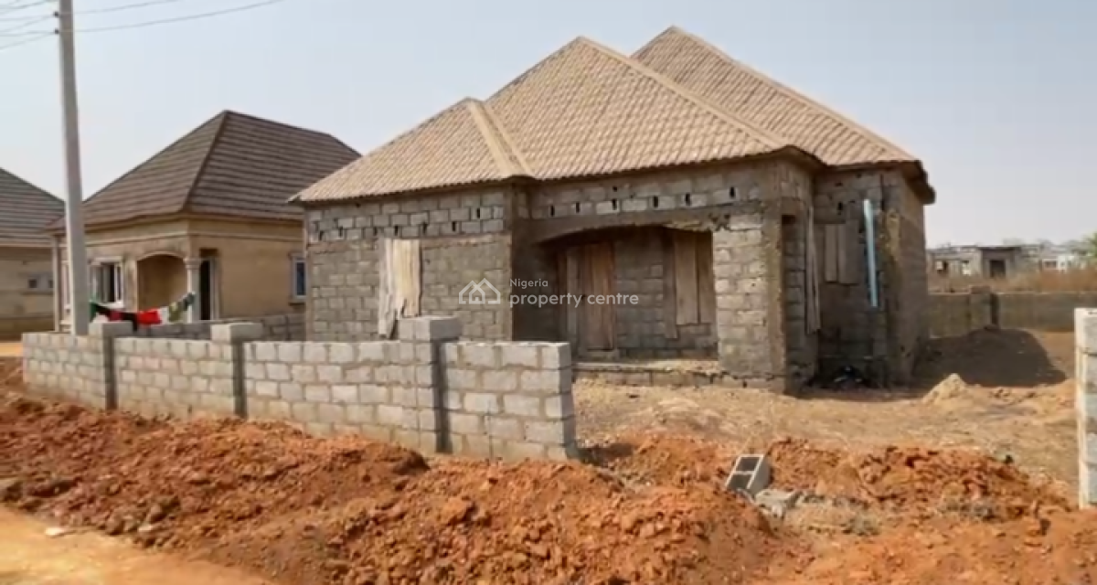 2bedroom Carcass Bungalow with Bq, Lugbe District, Abuja, Detached Bungalow for Sale