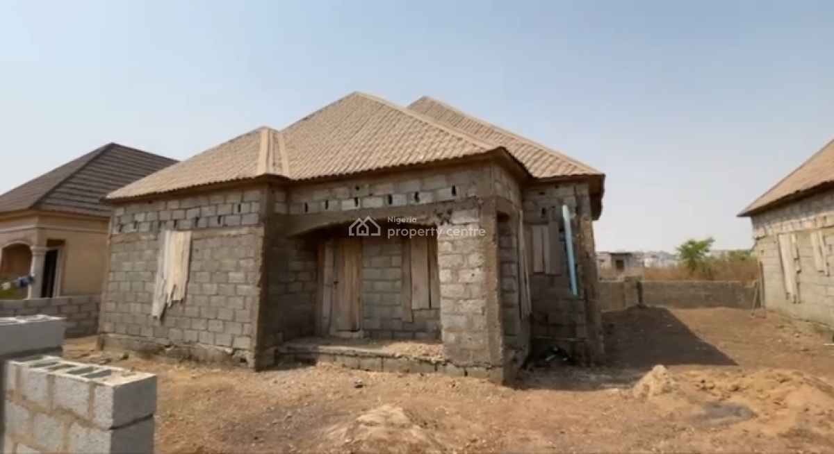 2bedroom Carcass Bungalow with Bq, Lugbe District, Abuja, Detached Bungalow for Sale