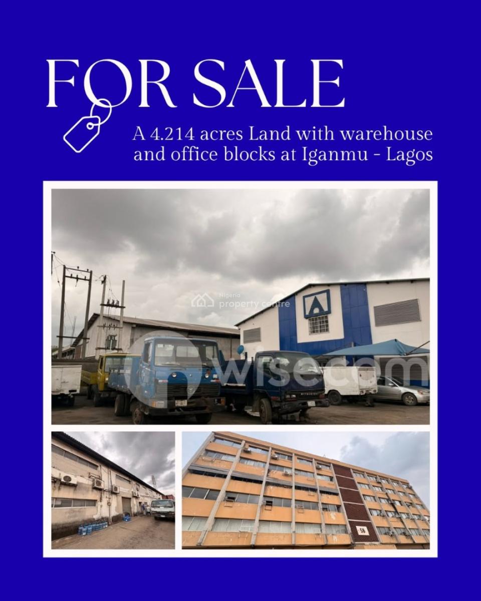 Commercial Property Measuring 4.2 Acres with Buildings, Iganmu, Lagos, Factory for Sale