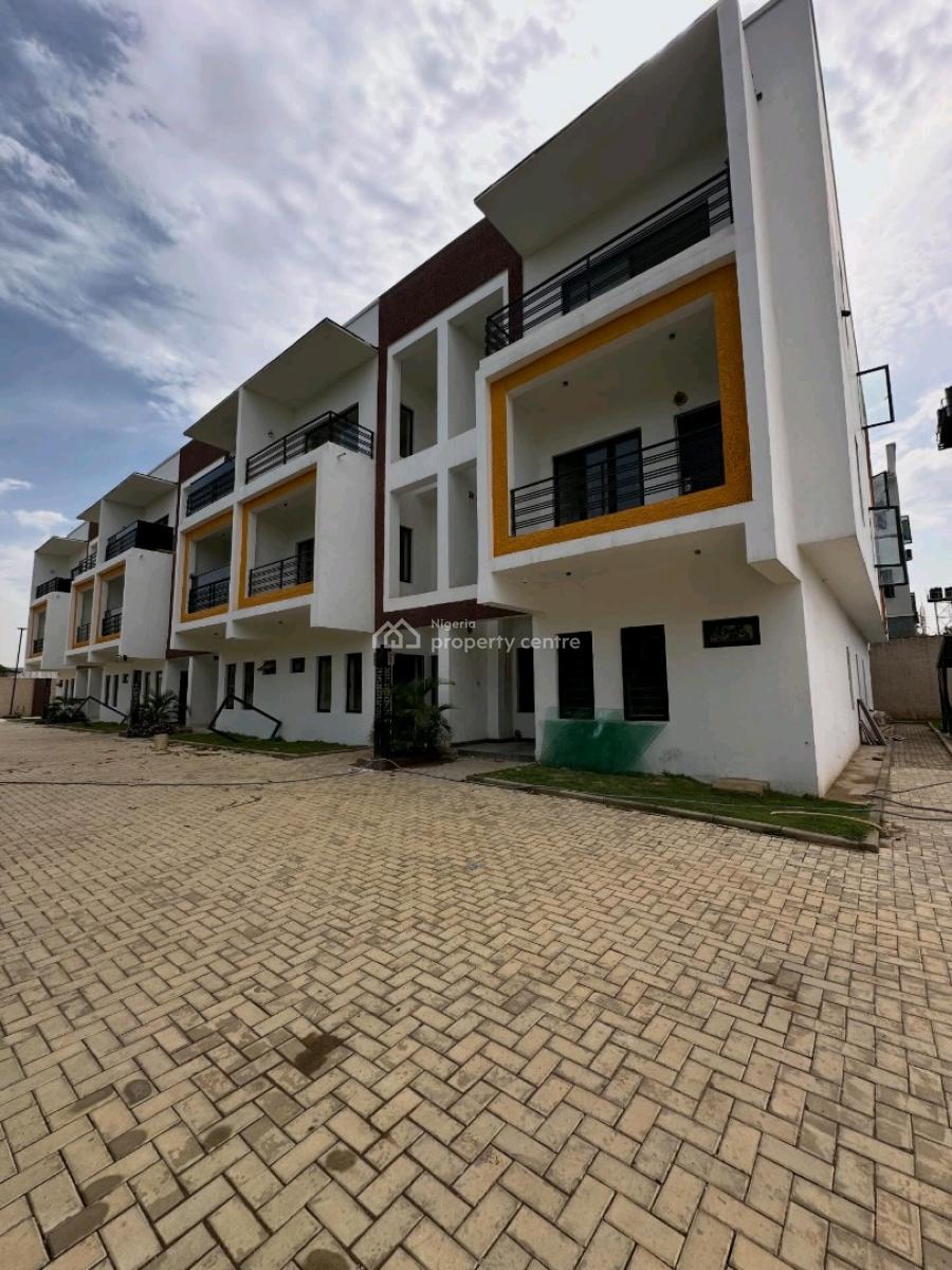 New 4 Bedroom Terrace Duplex + 2 Rooms Boys Quarters Pop Finishing All, Kado, Abuja, House for Sale
