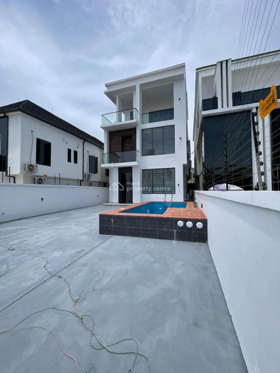Exquisite 5bedroom Duplex with a Bq,pool,cinema with a Good Accessing, Chevron, Lekki, Lagos, Detached Duplex for Sale