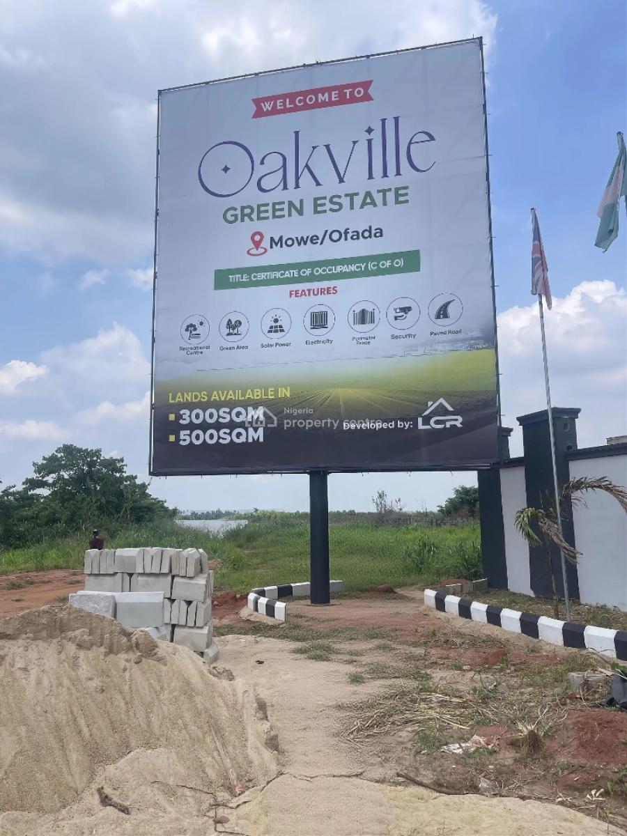Estate Land, Oak Ville Green Estate, Mowe Ofada, Ogun, Residential Land for Sale