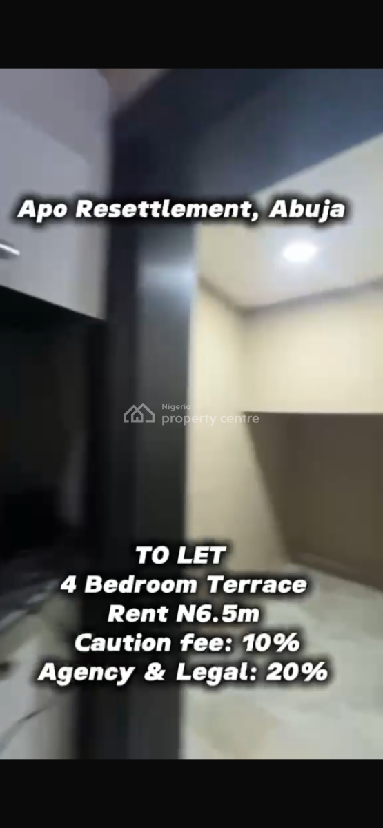 4-bedroom Terrace, Apo Resettlement, Apo, Abuja, Terraced Duplex for Rent
