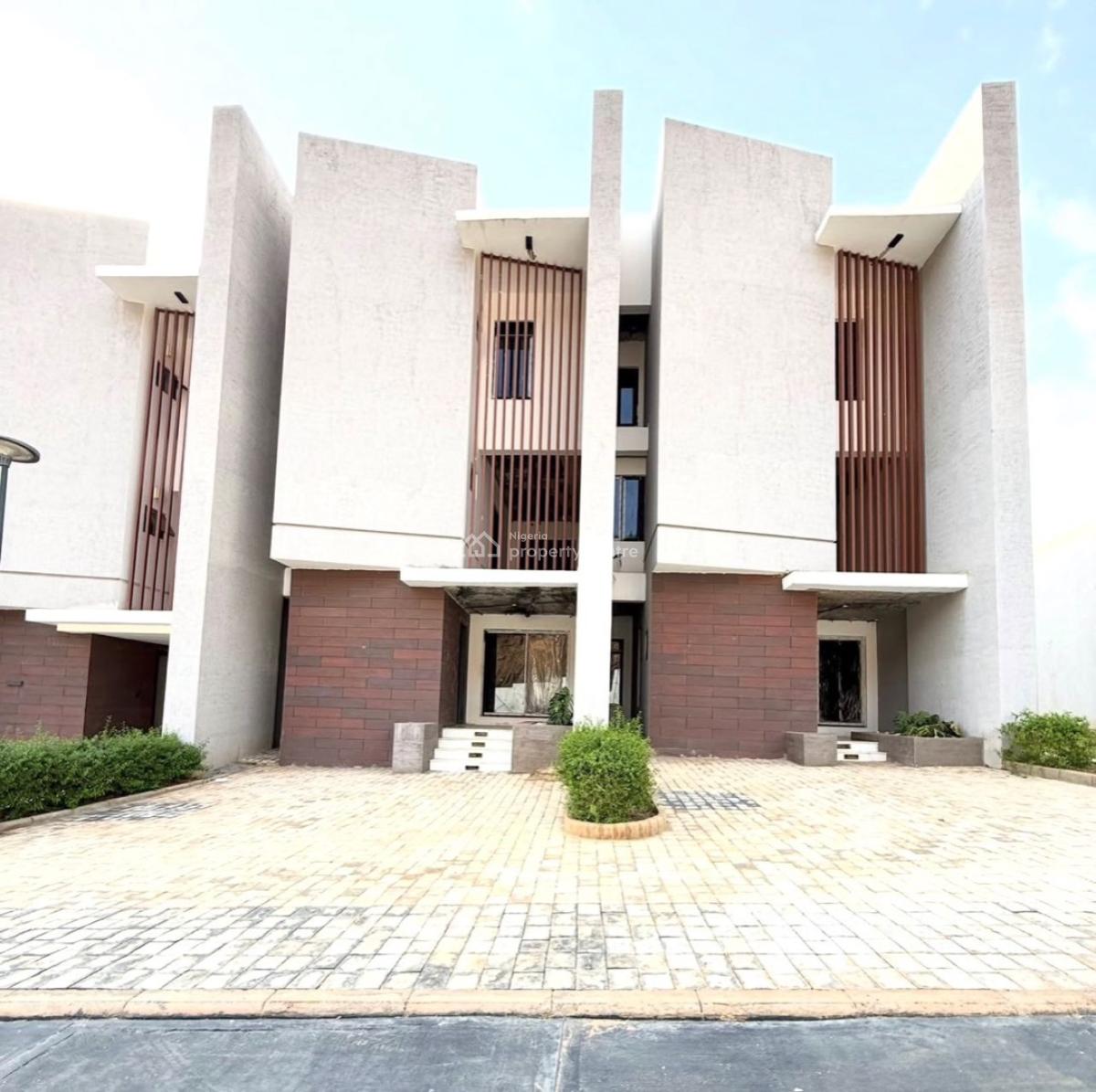 Newly Built 4 Bedroom Spacious Terrace Duplex ,bq, Semi Finished, Guzape District, Abuja, Terraced Duplex for Sale