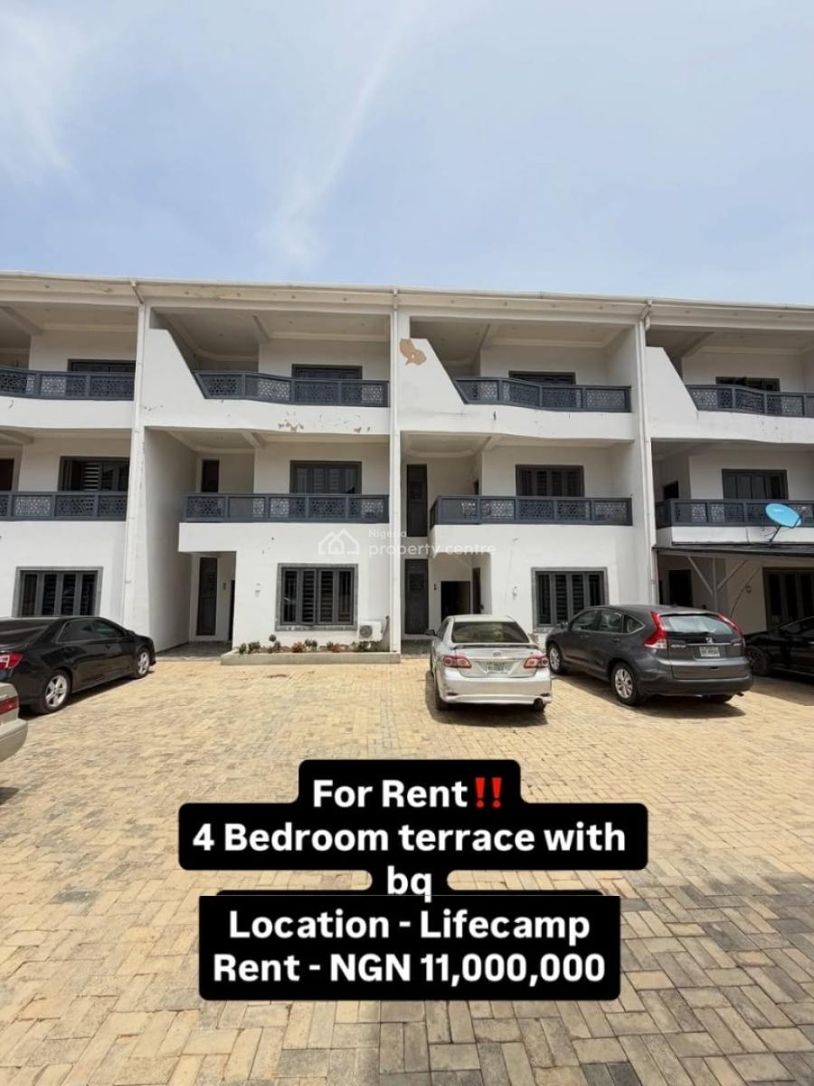 4 Bedroom Terrace Duplex with Bq, Lifecamp, Life Camp, Abuja, Terraced Duplex for Rent