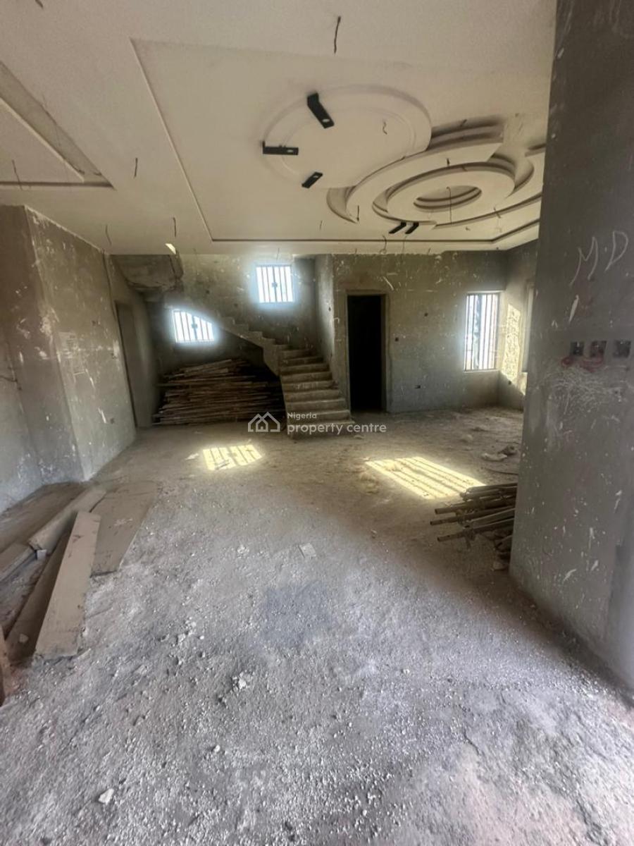 4 Bedroom Fully Detached Duplex at Advanced Carcass Level, Military Pension Board F01 Kubwa, Fo1 Layout, Kubwa, Abuja, Terraced Duplex for Sale
