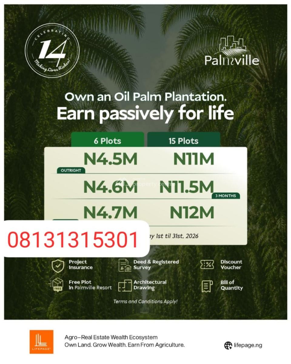 Acres of Palm Trees in Obafemi Owode, Obafemi Owode, Obafemi Owode, Ogun, Commercial Land for Sale