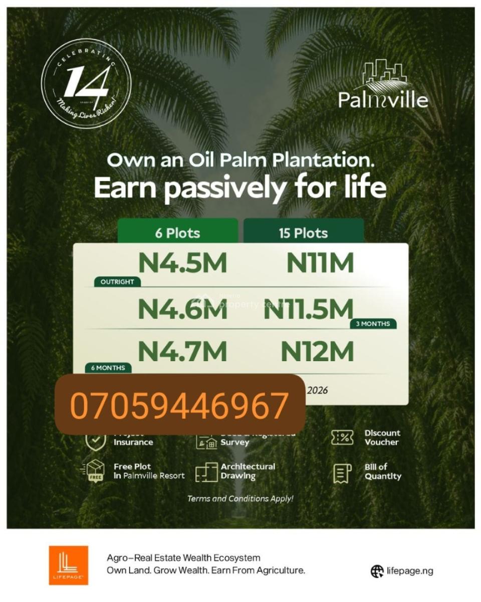 Acres of Palm Trees in Obafemi Owode, Obafemi Owode, Obafemi Owode, Ogun, Commercial Land for Sale