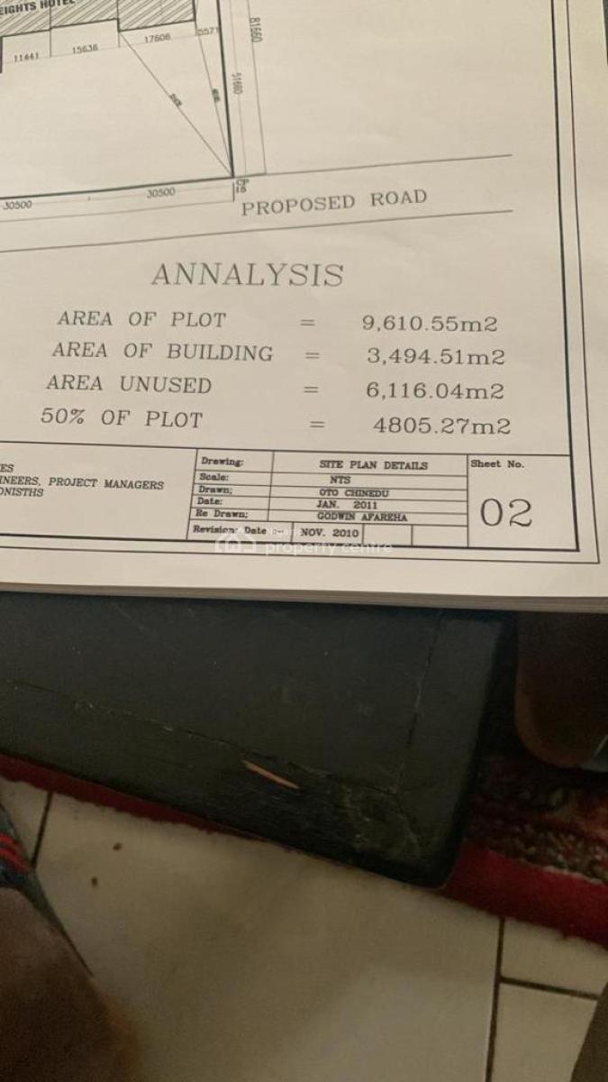 Uncompleted 98 Rooms Hotel at Asaba on 20 Plots of Land, Behind Asaba Airport, Along Ibuzo Road/ Ulo Area, Asaba, Delta, Hotel / Guest House for Sale