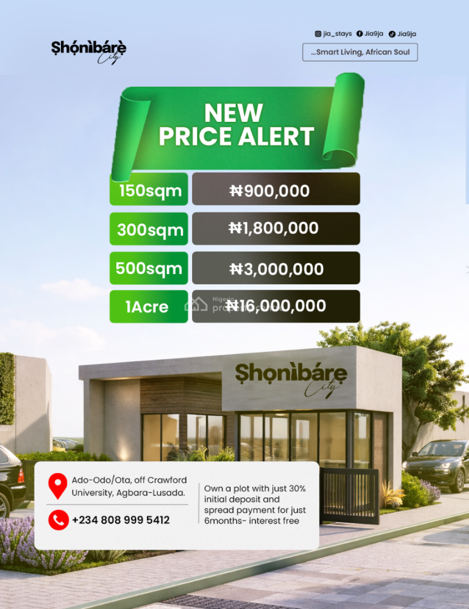 Plot of Dry Land in a Residential Estate, Off Crawford University, Ado-odo/ota, Ogun, Mixed-use Land for Sale