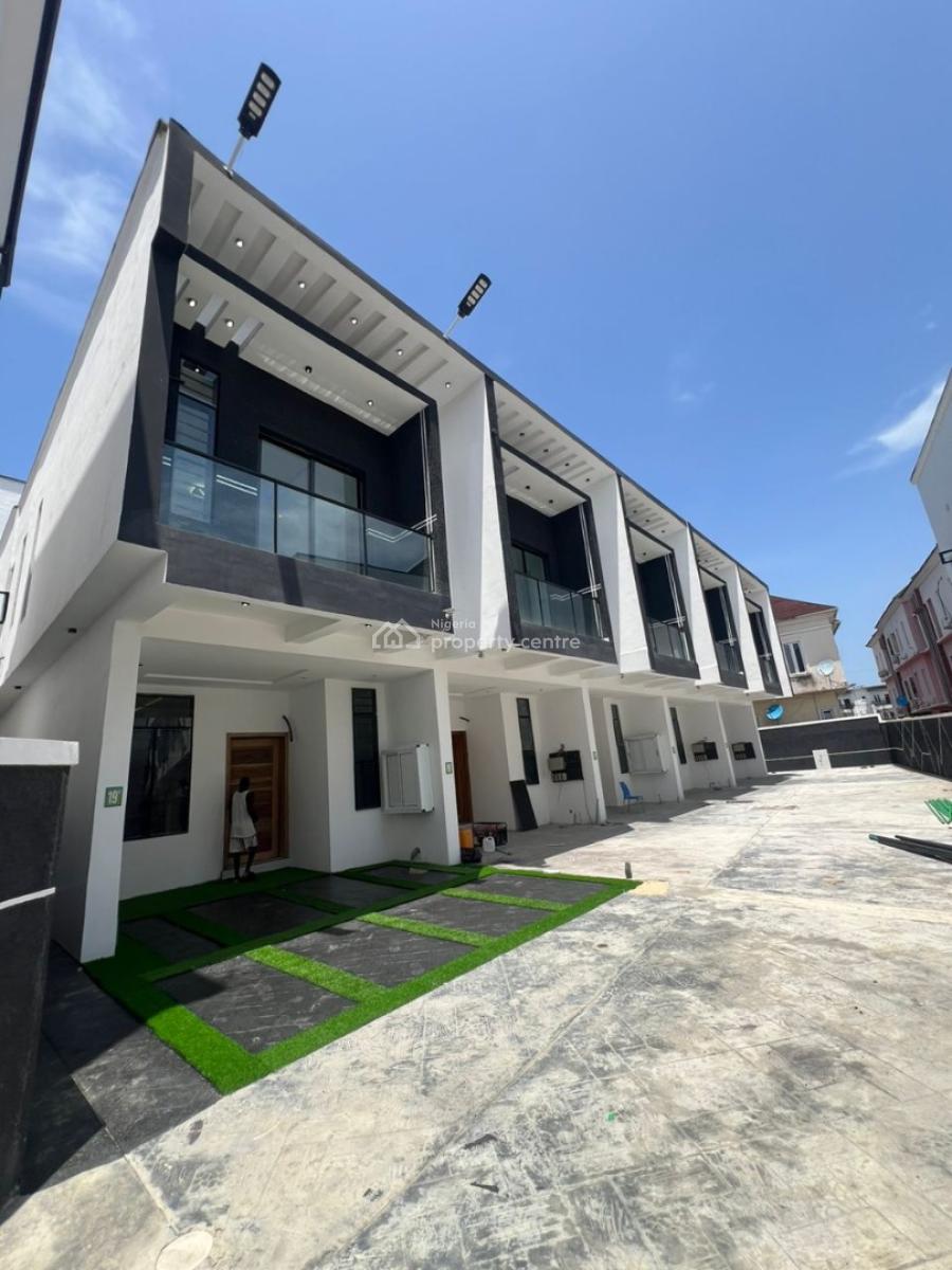 Exclusive 4 Bedroom Terrace Duplex with Inverter, Chevron, Lekki, Lagos, Terraced Duplex for Sale