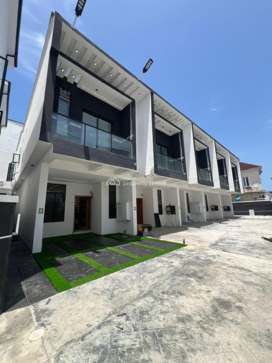 Exclusive 4 Bedroom Terrace Duplex with Inverter, Chevron, Lekki, Lagos, Terraced Duplex for Sale