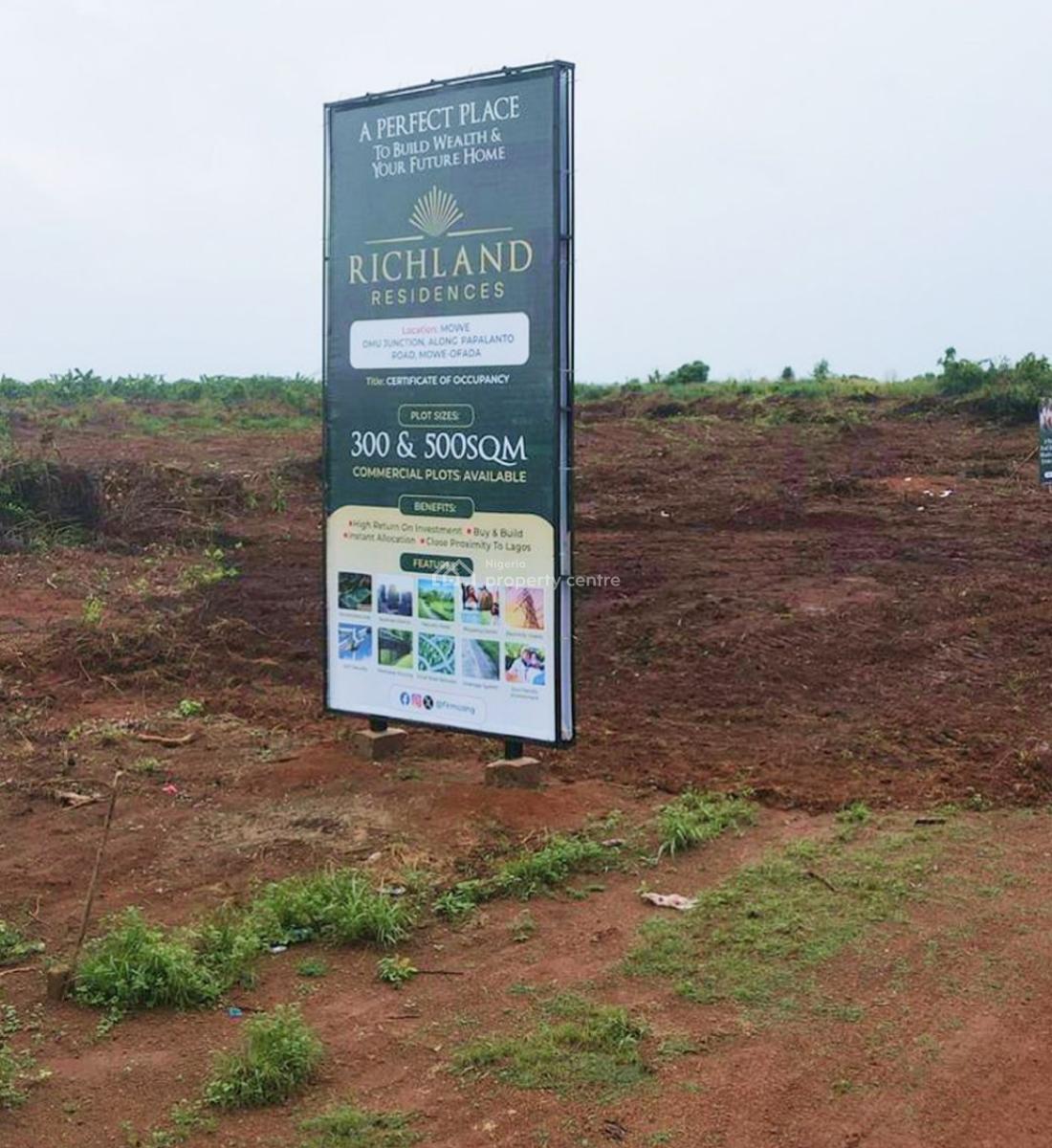 Dry Land Richland Residences Full & Half Plots in Sizes, Papalanto Mowe Ogun State, Mowe Ofada, Ogun, Mixed-use Land for Sale
