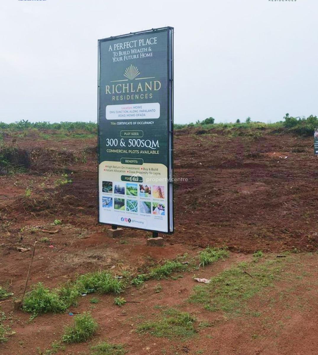 Dry Land Richland Residences Full & Half Plots in Sizes, Papalanto Mowe Ogun State, Mowe Ofada, Ogun, Mixed-use Land for Sale