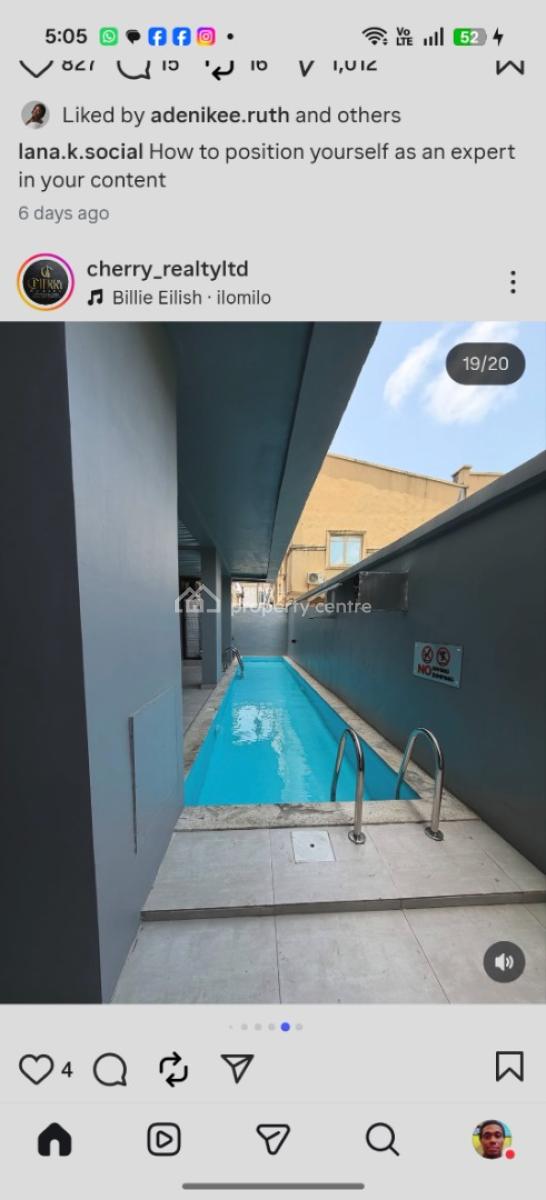 2 Bedroom Penthouse Flat + Swimming Pool, Lekki Phase 1, Lekki, Lagos, Flat / Apartment for Sale