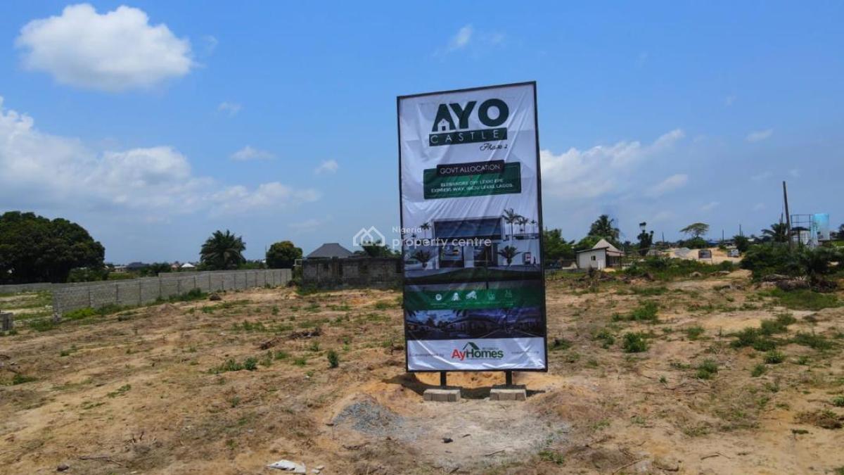 Secured Land with Government Allocation, Ayo Castle Estate Located at Elerengbe Off Lekki -epe Expressway, Ibeju Lekki, Lagos, Residential Land for Sale