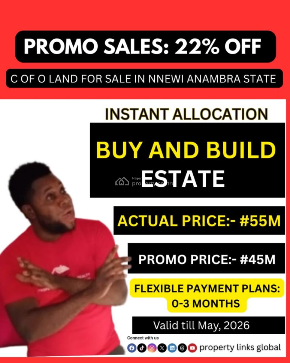 Land with C of O Selling for Promo Price, The Odogwu Estate in Edoji, Uruagu,nnewi North with 22% Discount, Nnewi, Anambra, Mixed-use Land for Sale