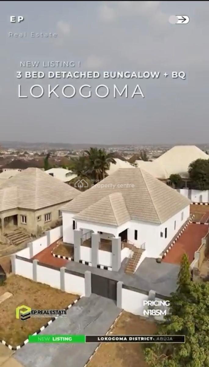 3 Bedroom Bungalow with Bq at Lokogoma, Lokogoma District, Abuja, Detached Bungalow for Sale