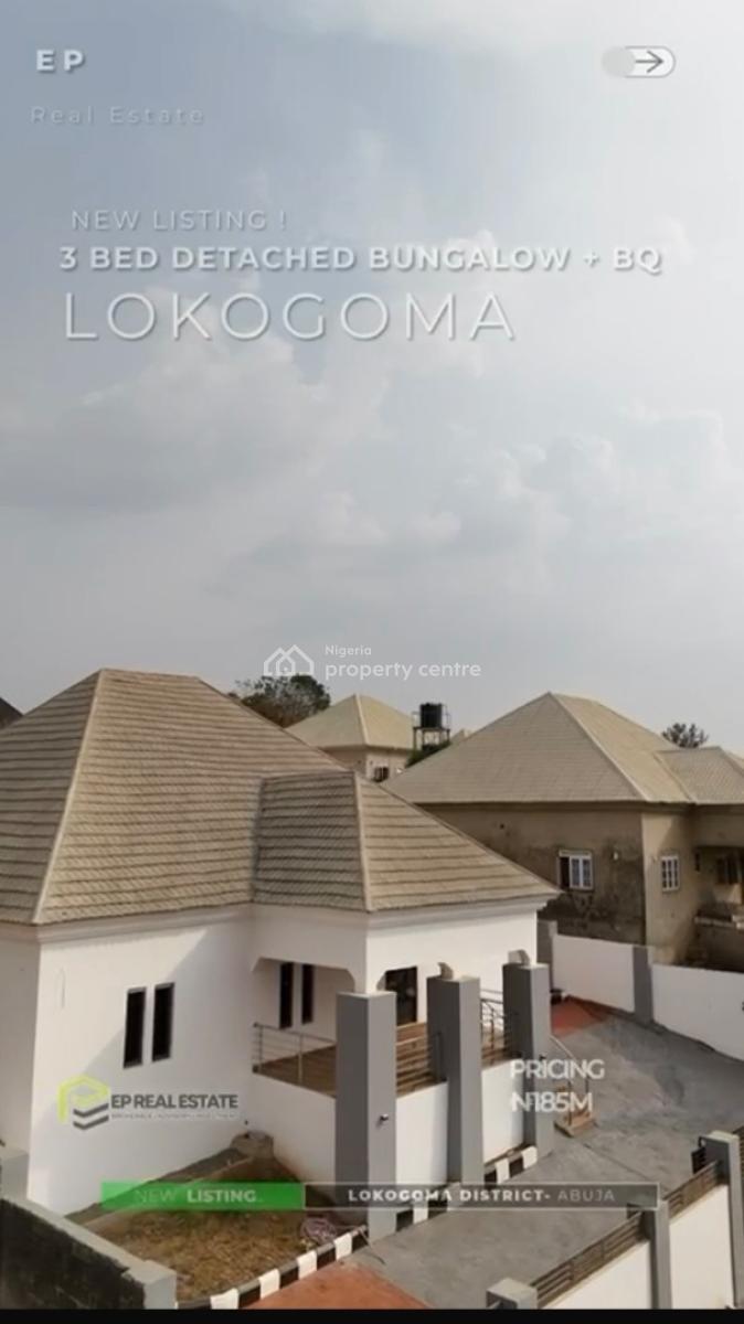 3 Bedroom Bungalow with Bq at Lokogoma, Lokogoma District, Abuja, Detached Bungalow for Sale