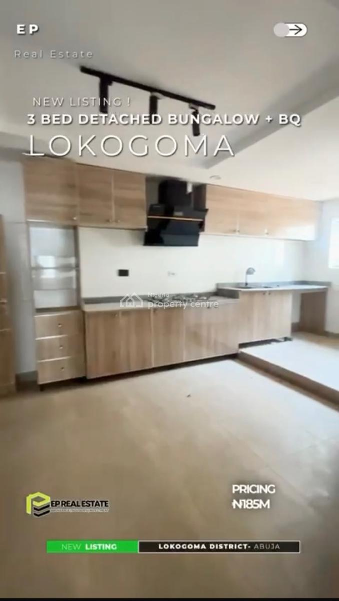 3 Bedroom Bungalow with Bq at Lokogoma, Lokogoma District, Abuja, Detached Bungalow for Sale