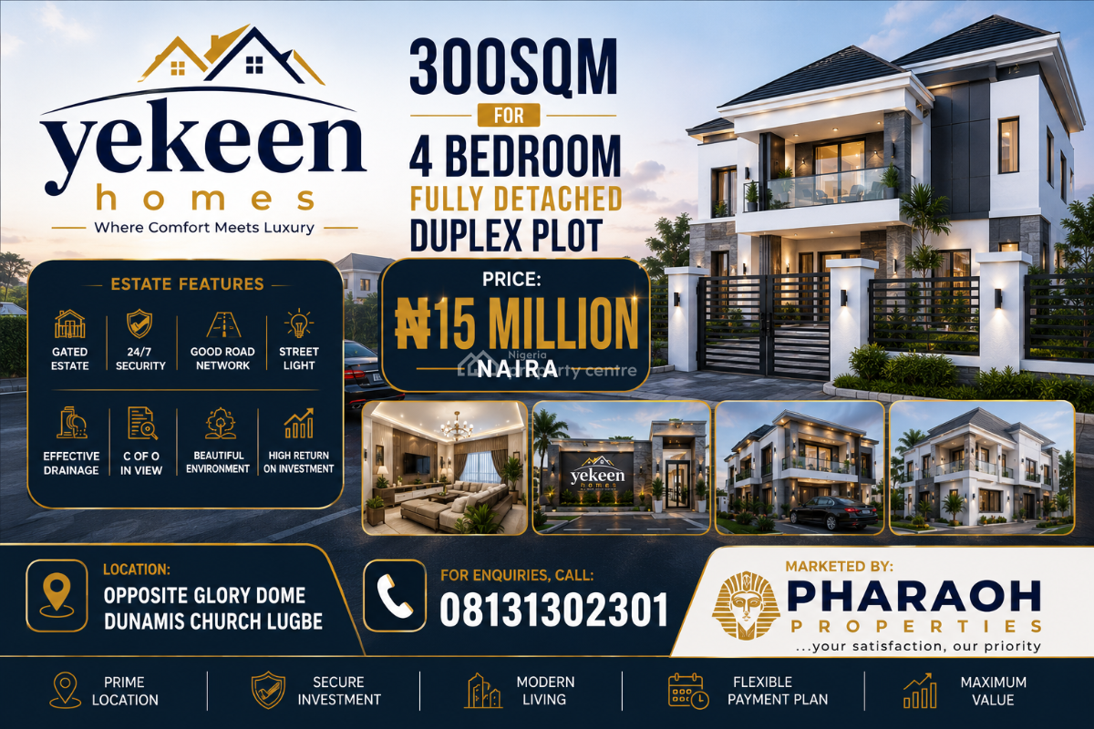 300sqm for 4 Bedroom Fully Detached Duplex, Opposite Dunamis Glory Dome, Lugbe District, Abuja, Residential Land for Sale