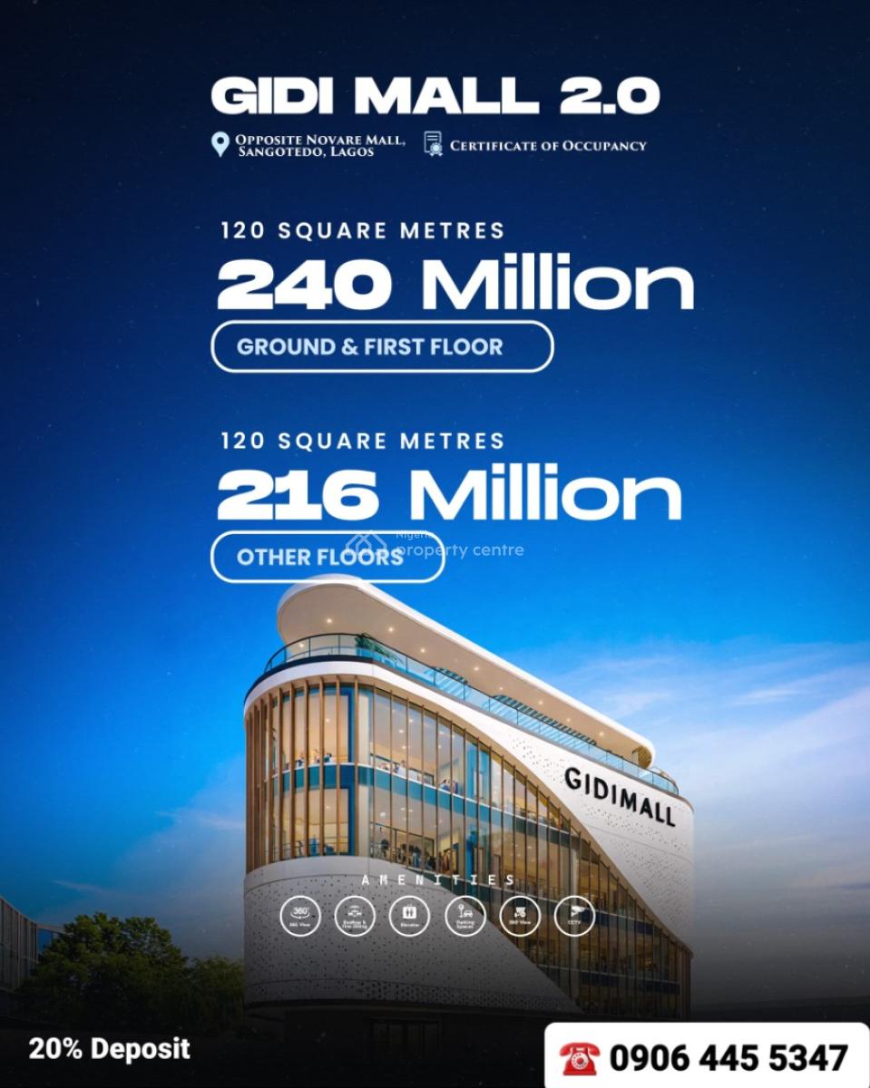 Office and Shop Spaces Opposite Shoprite, Sangotedo, Lagos, Opposite Shoprite Directly Facing Lekki-epe Expressway, Sangotedo, Ajah, Lagos, Office Space for Sale