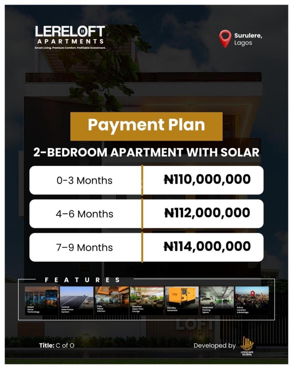 Luxury One-bedroom Apartments, Aguda, Surulere, Lagos, House for Sale