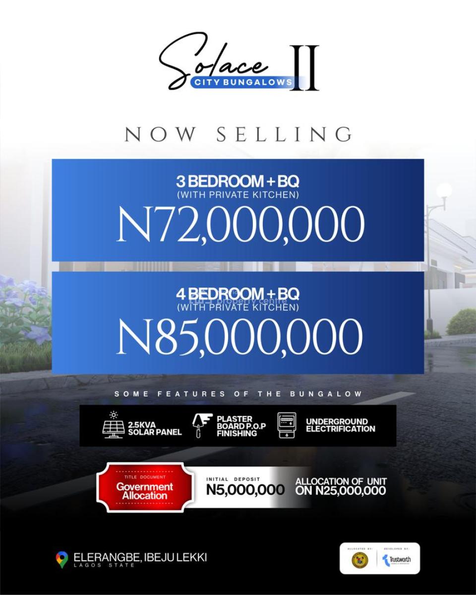 Off-plan 3 Bedroom Detached Bungalow with Bq, Eleranigbe, Ibeju Lekki, Lagos, Detached Bungalow for Sale