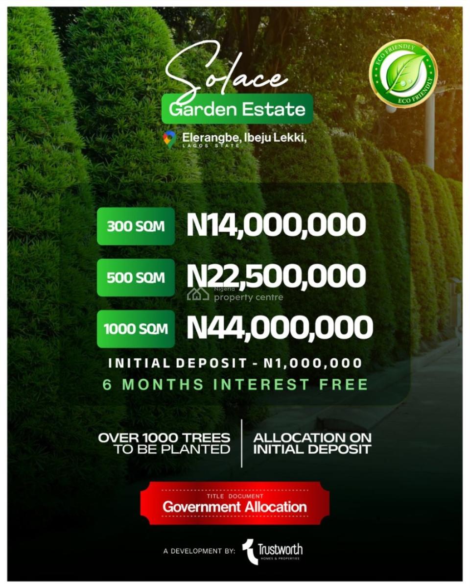 Solace Garden Estate, Eleranigbe, Ibeju Lekki, Lagos, Mixed-use Land for Sale