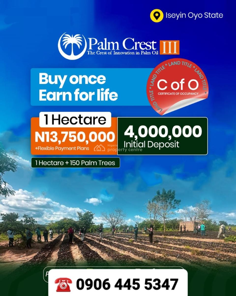 Acres & Hectares of Palm Oil Farmlands in Iseyin, Ibadan Oyo State, Palm Oil Farmlands, Iseyin, Oyo, Land for Sale
