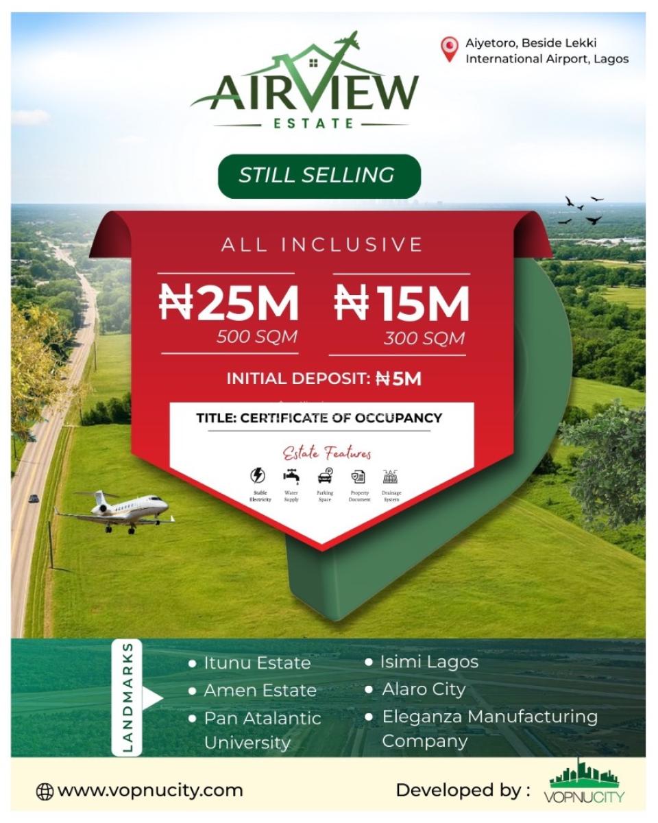 Airview Estate, Aiyetoro, Ibeju, Lagos, Land for Sale