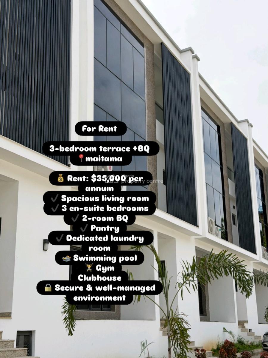 Luxury 3bedroom Apartment, Maitama District, Abuja, Flat / Apartment for Rent