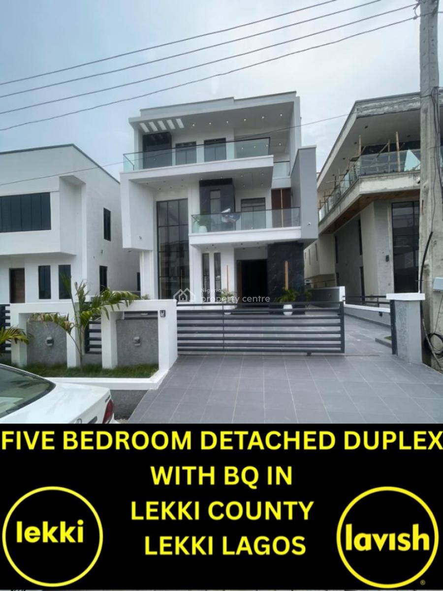 Five Bedroom Detached Duplex with Bq, Lekki County, Lekki, Lagos, House for Sale