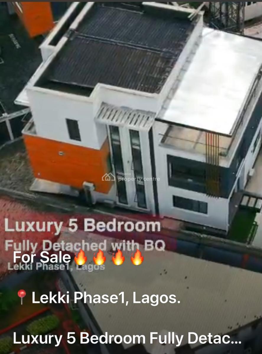 Mad Super Massive Luxurious 5 Bedroom Fully Detached House with Bq, Lekki Phase One, Lekki, Lagos, Detached Duplex for Sale