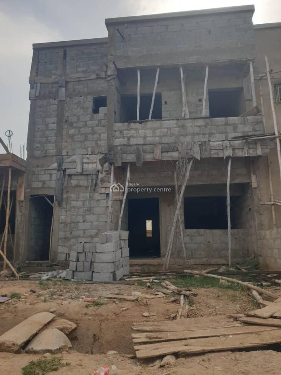 4-bedroom Duplex (carcass), Von Axis, Lugbe District, Abuja, Terraced Duplex for Sale