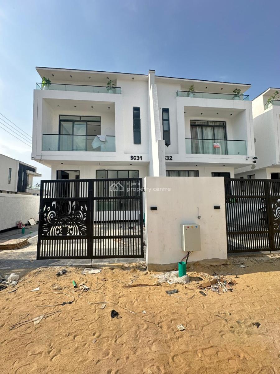 Beautiful 5bedroom Semi Detached Duplex with a Bq, Chevron, Lekki, Lagos, Semi-detached Duplex for Sale